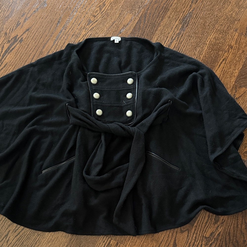 Black Women's Sweater with Button Detail